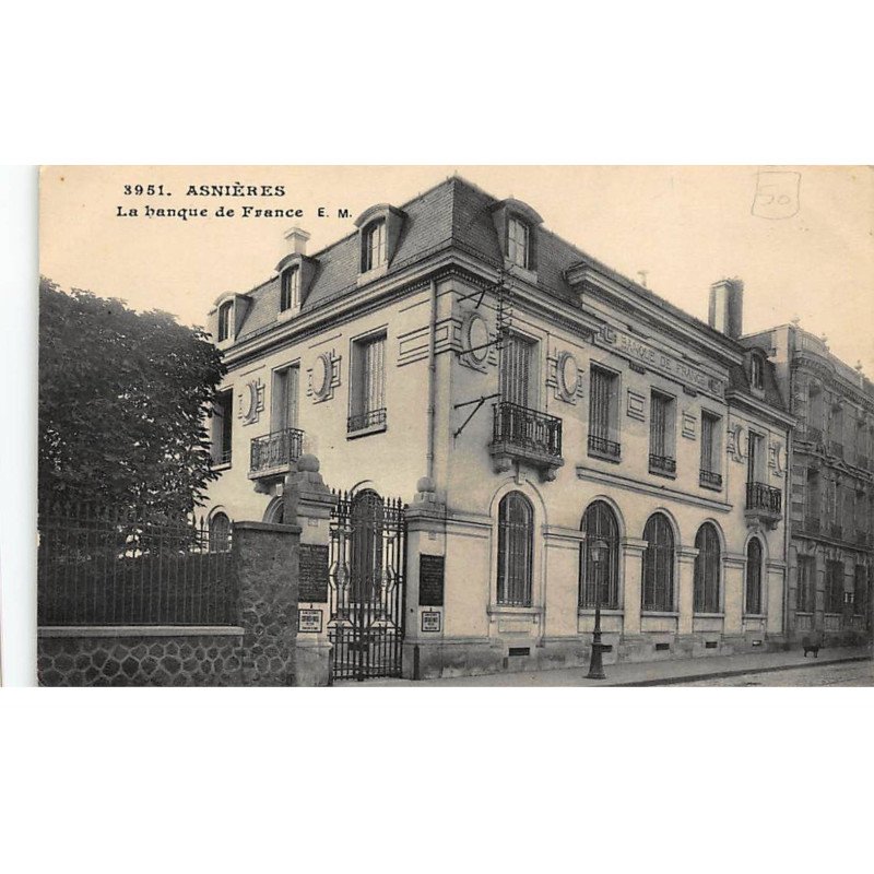 BANQUE DE FRANCE - ASNIERES : la banque de france - tres bon etat