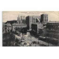 BANQUE DE FRANCE - AVIGNON : palais des papes et banque de france vue prise de la tour jacquemard - etat