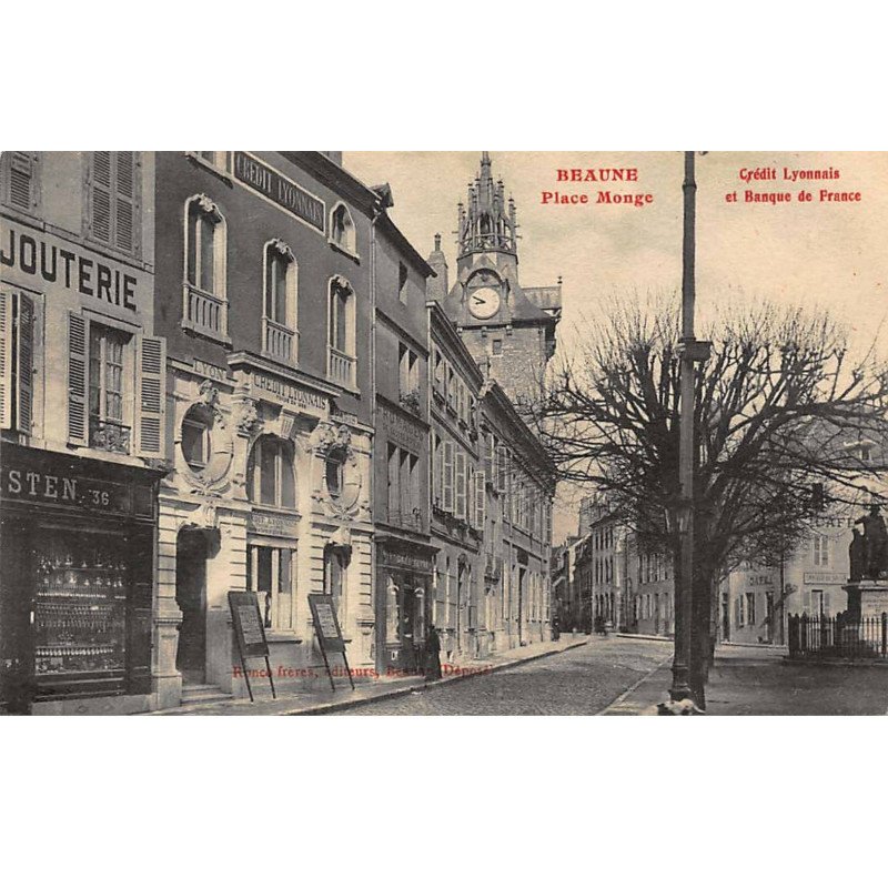 BANQUE DE FRANCE - BEAUNE :  place monge, credit lyonnais - tres bon etat