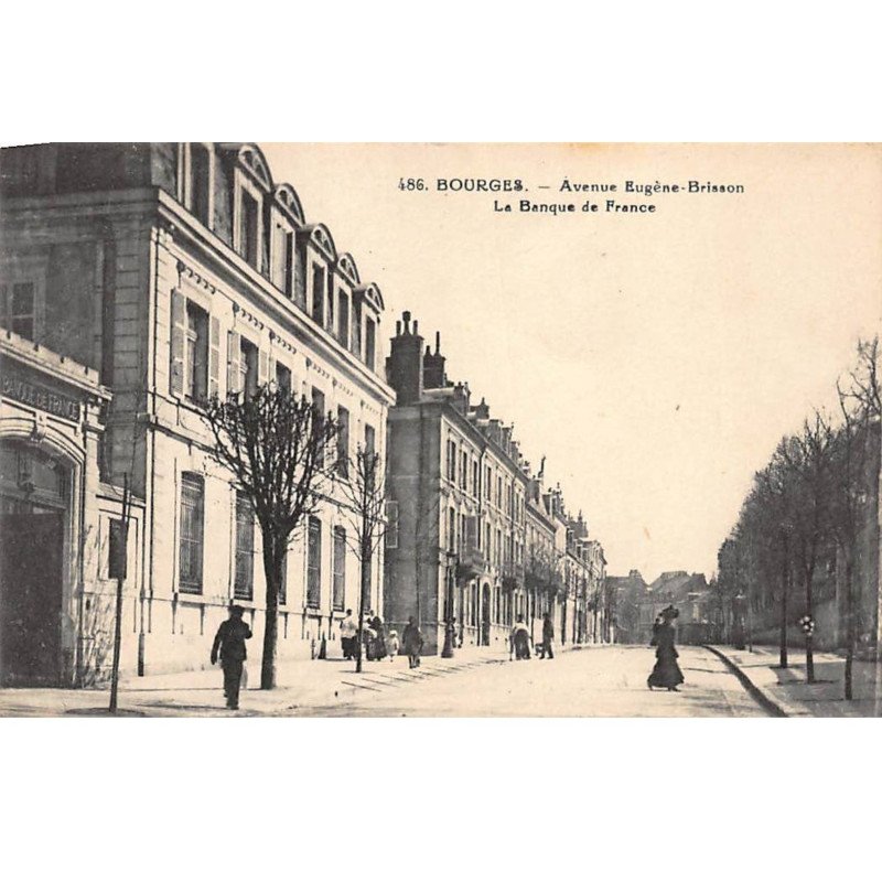 BANQUE DE FRANCE - BOURGES : avenue eugene-brisson, la banque de france - tres bon etat