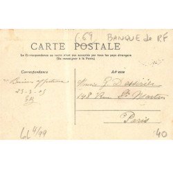 BANQUE DE FRANCE - LYON : rue de la republique et la banque de france - tres bon etat