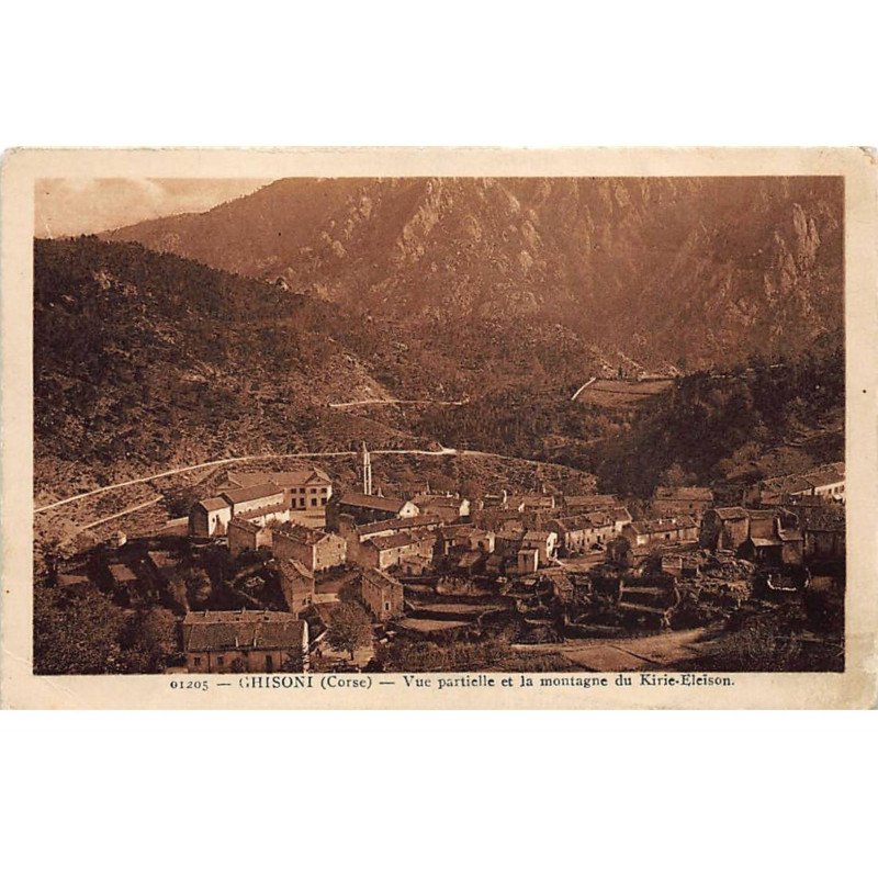 GHISONI : vue partielle et la montagne du kirie-eleison - tres bon etat