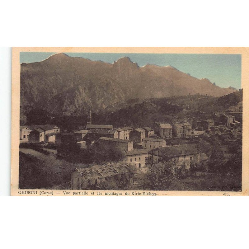 GHISONI : vue partielle et les montagnes du kirie-eleison - tres bon etat
