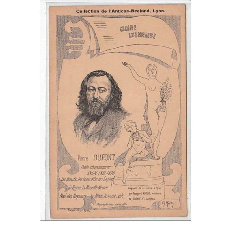 LYON (caricatures des personnage célèbres ANTICOR BRELAND) DUPONT -  état (un gros pli)