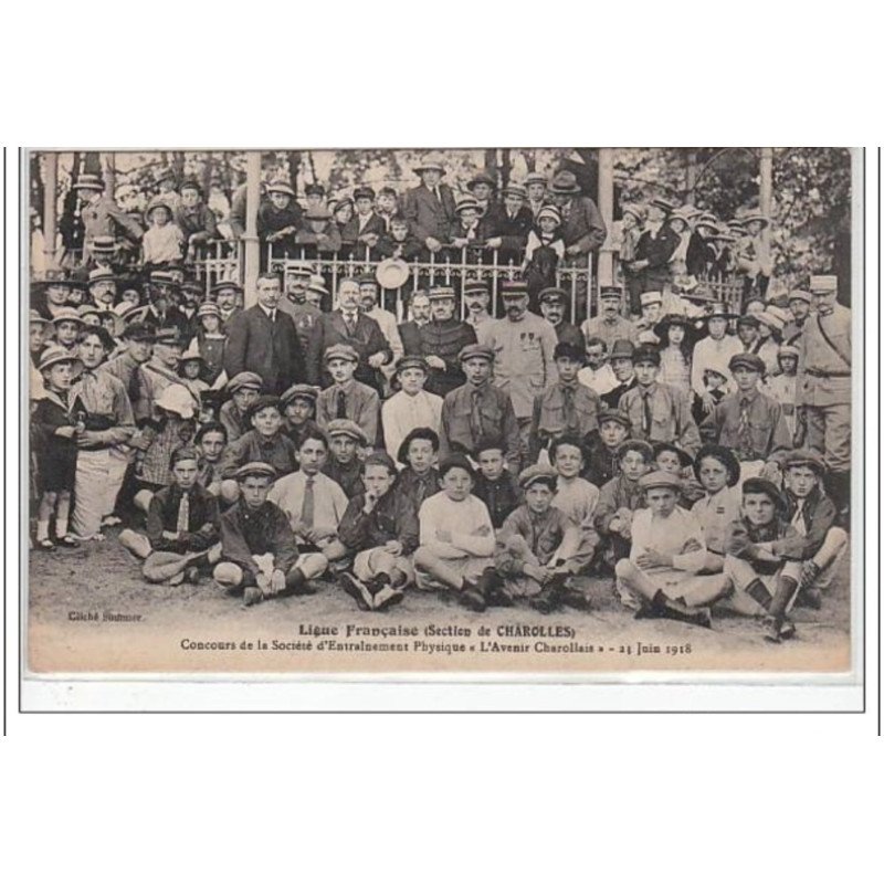 CHAROLLES - concours d'entrainement physique en 1918 - très bon état CHAROLLES - concours d'entrainement physique en 1918 - très bon état