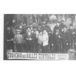 PARIS : les halles, marché, souvenir des halles centrales paris 1908 - tres bon etat