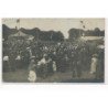 DOURDAN  : carte photo d'une fete foraine, manege - etat
