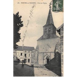 MONTEIL-au-VICOMTE : place de l'eglise - tres bon etat
