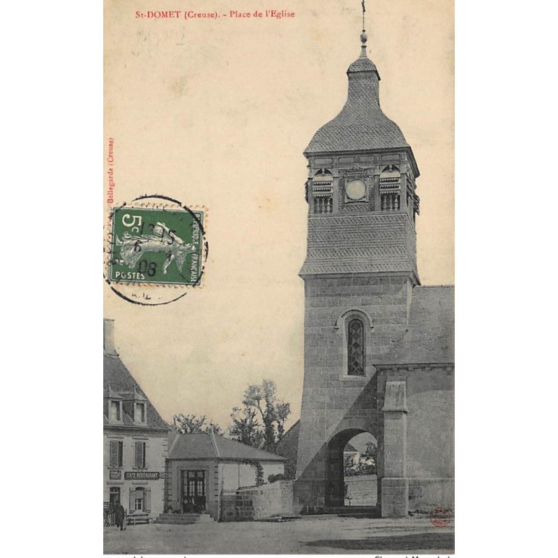 SAINT-DOMET : place de l'eglise - tres bon etat SAINT-DOMET : place de l'eglise - tres bon etat