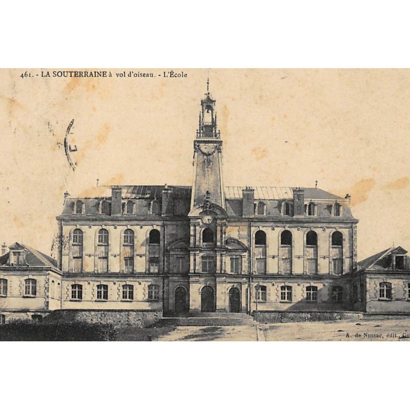 LA SOUTERRAINE : à vol d'oiseau, l'ecole - etat LA SOUTERRAINE : à vol d'oiseau, l'ecole - etat