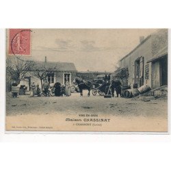CHARMONT : vins en gros maison chassinat, attelage - tres bon etat