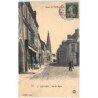 TREVIERES : rue de l'eglise, rail, eglise en fond - etat