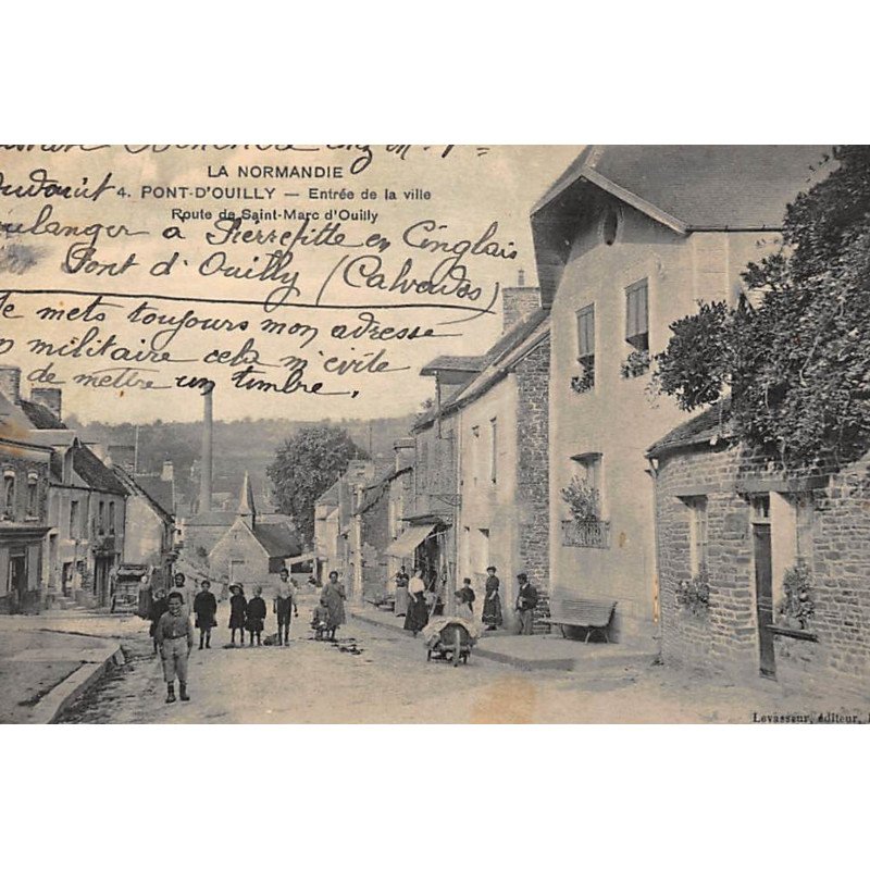 PONT-D'OUILLY : entrée de la ville route de saint-marc d'ouilly - tres bon etat
