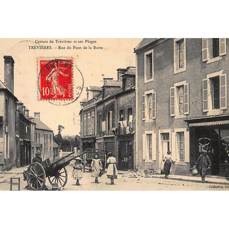 TREVIERES : rue du pont de la barre - tres bon etat