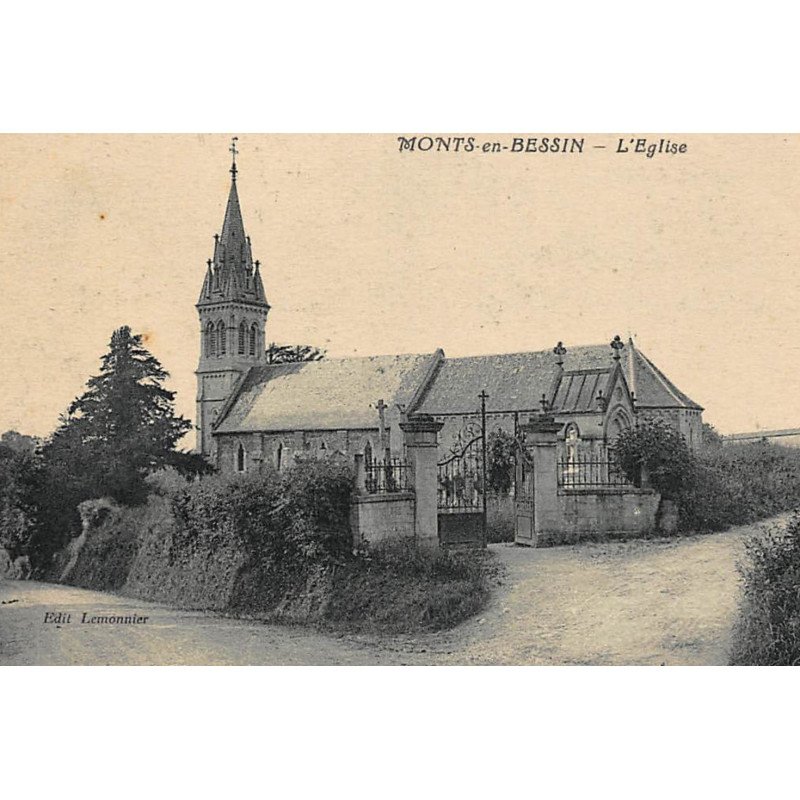 MONTS-en-BESSIN : l'eglise - tres bon etat
