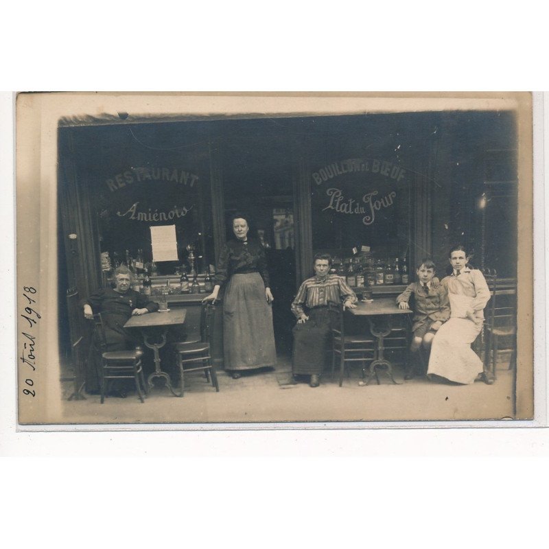 AMIENS(?) : restaurant, bouillon de boeuf, plat du jour - tres bon etat