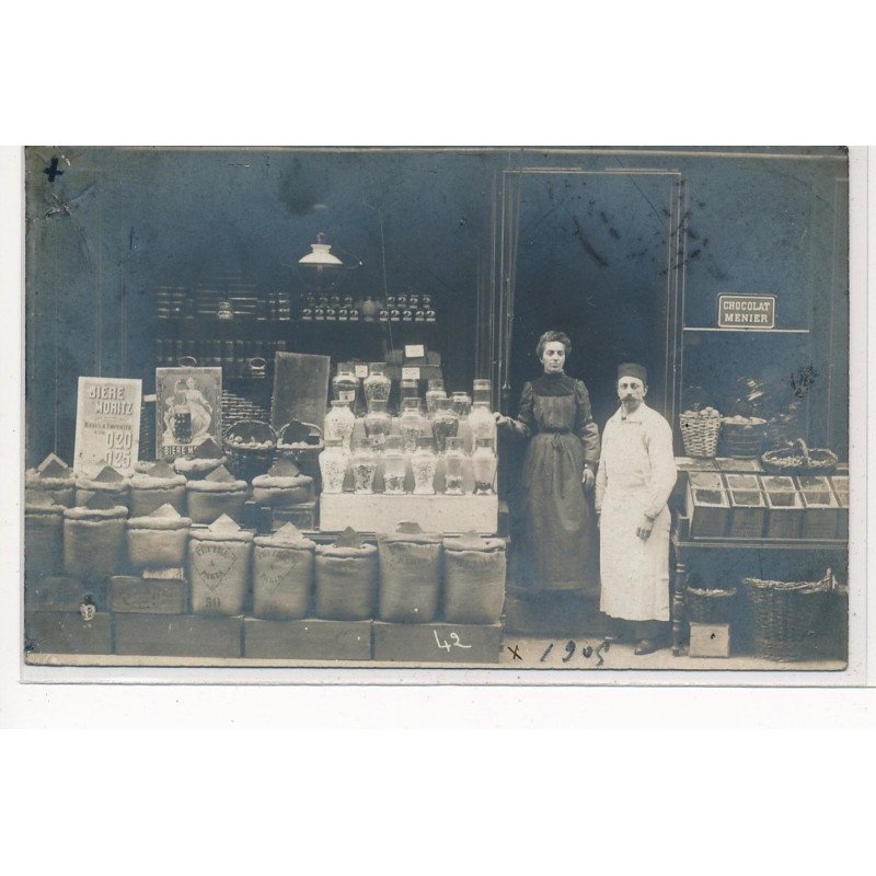 PARIS : chocolat menier, epicerie, bonneterie - etat