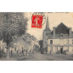 En BERRY : HERRY : la place et rue de l'église - très bon état