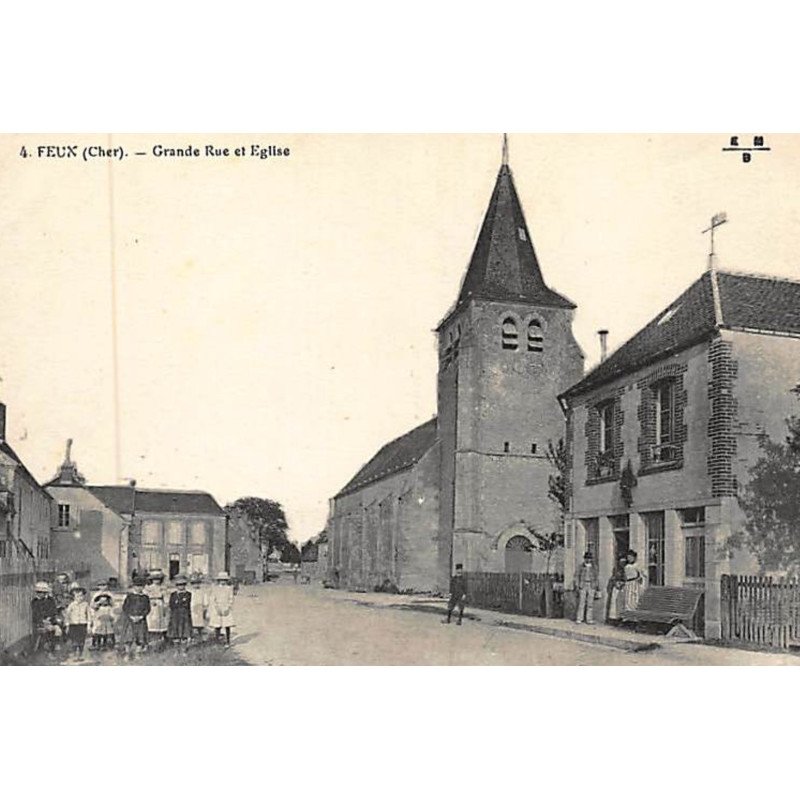 FEUX : grande rue et église - très bon état