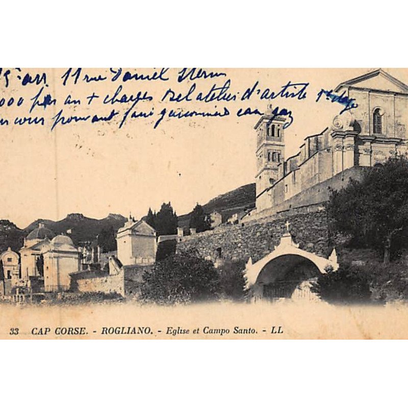 CORSE : ROGLIANO : église et Campo Santo - très bon état