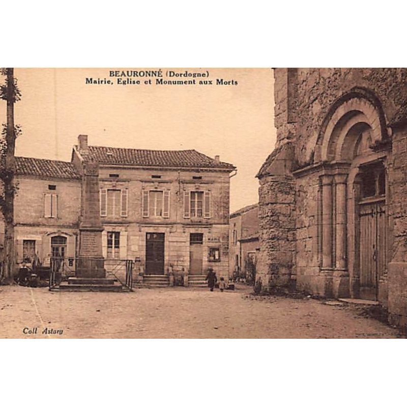BEAURONNE : mairie, école et monument au morts - très bon état