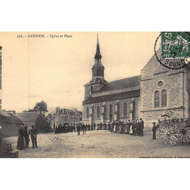 GAUSSON : église et place - très bon état