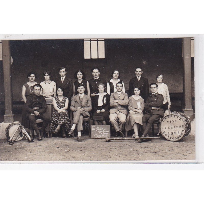 LA BATIE MONTGASCON : carte photo de la classe 1931 - très bon état