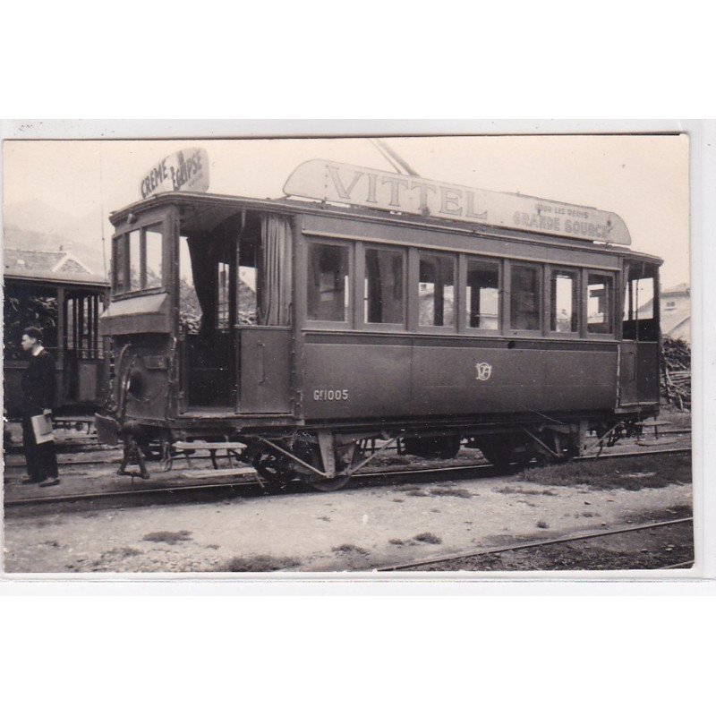 GRENOBLE : photo format cpa de l'année 1946 - tramway - chemin de fer - très bon état