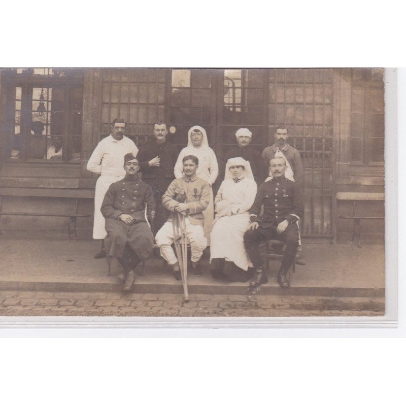 ROUEN : carte photo de l'hopital militaire en 1915 - très bon état