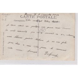 ROUEN : carte photo de l'hopital militaire en 1915 - très bon état