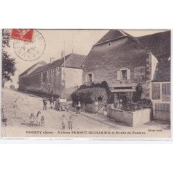 OUGNEY : maison PERROT RICHARDIN et route de Pesmes - état ( plis)