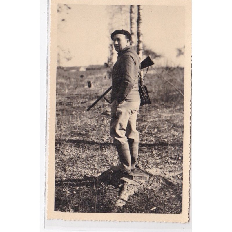 PANNESSIERES (environs) : carte photo de chasseurs à tir (chasse) - très bon état