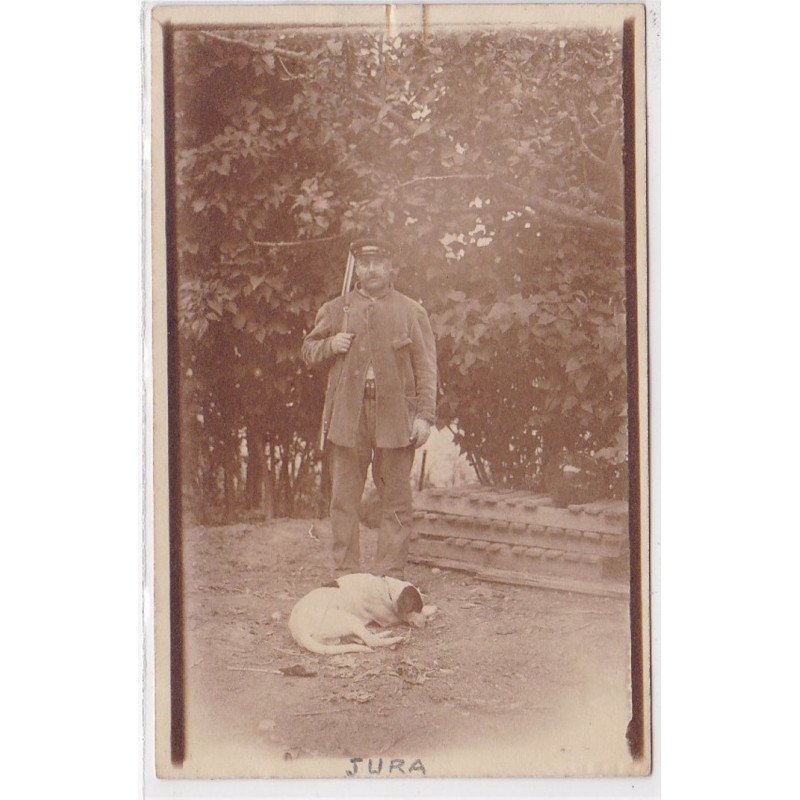 MOREY (environs) : carte photo de chasseurs à tir (chasse) - très bon état