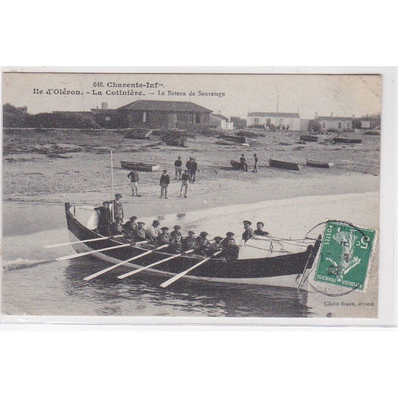 ILE D'OLERON : LA COTINIERE - le bateau de sauvetage - très bon état