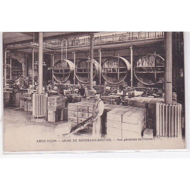 BORDEAUX BASTIDE : vue générale de l'usine AMER PICON - très bon état