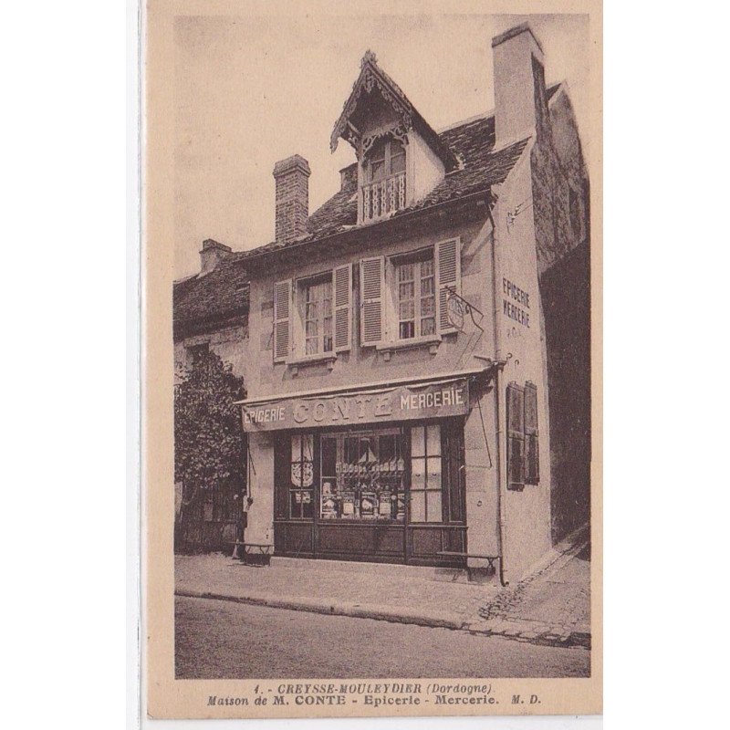 CREYSSE MOULEYDIER : maison CONTE - épicerie - mercerie - très bon état