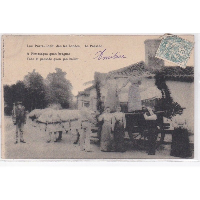 DANS LES LANDES : la passade (attelage) - très bon état