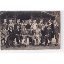 BIAS (environs) : carte photo d'une fete - état