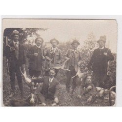 PEYRAUD : photo format 10x8cm (scène de chasse en 1913) - bon état