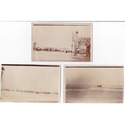 MALO LES BAINS : lot de 3 cartes photo vers 1910 - très bon état