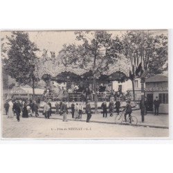 NEUILLY SUR SEINE : fêtes de Neuilly - le manège cochons - très bon état