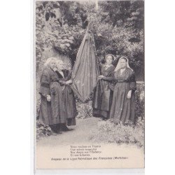 Drapeau de la ligue patriotique des françaises du Morbihan (photo LE MERLE à VANNES) - très bon état