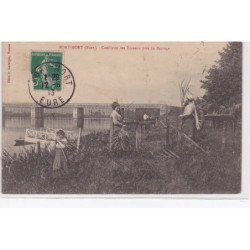 PORT MORT : cueillette des roseaux près du barrage - très bon état