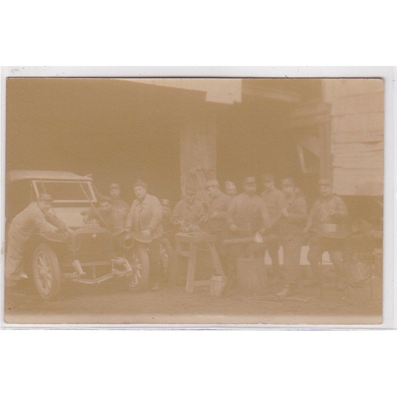 BAUD : carte photo de militaires (automobile) - très bon état