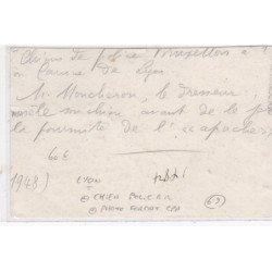 LYON : photo format cpa - chiens de police (dressage en 1948) - très bon état