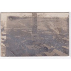 PARIS : carte photo d'une fête (manège) - état