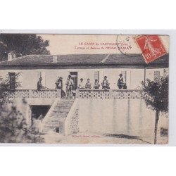 LE CAMP DU CASTELLET : terrasse et annexe de l'hotel Samat (chasseur) - état