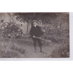 DROME : carte photo d'une scène de chasse (photo Bresson à Bourg les Valence) - très bon état