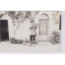 Carte photo d'un chasseur (photo BEDOUIN à NIMES) - très bon état