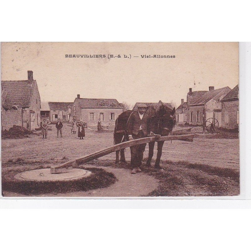 BEAUVILLIERS : Viel Allonnes - bon état (timbre décollé)